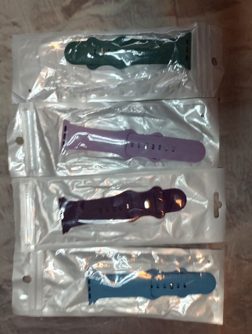 4 Silicone Watch Straps — Pastel Lavender, Plum, Sky Blue & Sage Green - Picture 2 of 9
